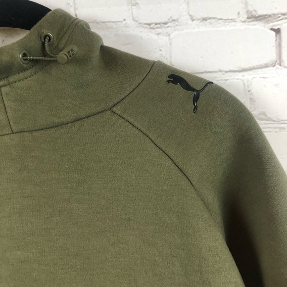 Puma Olive Green Hoodie - Picture 3 of 10